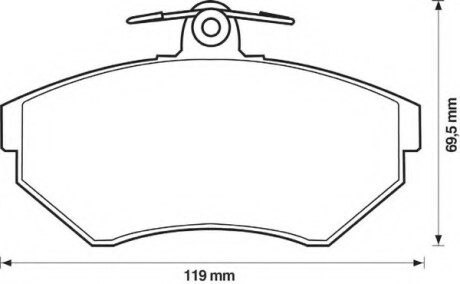 Фото автозапчасти колодки гальмівні передні Audi A4; Seat Cordoba; VW Passat 1996-2000 FDB1289 Bendix 571955B (фото 1)