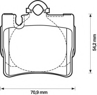 Фото автозапчасти колодки гальмівні задні Mercedes-Benz W220 FDB1427 Bendix 571962B