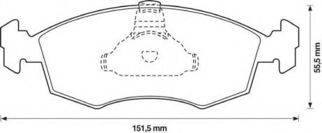 Фото автозапчастини колодки гальмівні передні Fiat Doblo, Punto, Palio, Linea, Siena, Strada FDB1376 Bendix 571974B (фото 1)