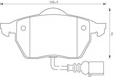 Фото автозапчастини колодки гальмівні передні Audi A3, TT; Seat Leon; Skoda Octavia; VW Golf, Polo, Bora FDB1463 Bendix 571984B