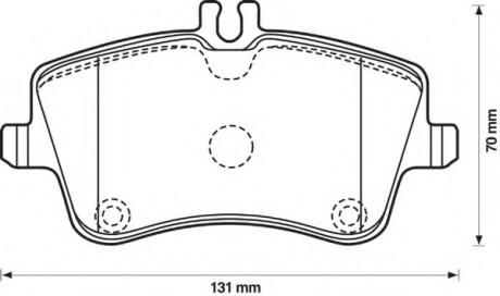 Фото автозапчастини колодки гальмівні передні Mercedes-Benz C-Class, CLK-Class, SLK-Class FDB1428 Bendix 571987B