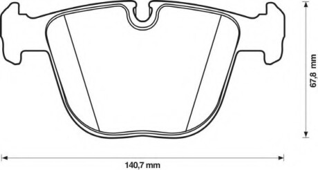 Фото автозапчасти колодки гальмівні задні Bentley Continental; BMW 3 E90, E93, 5 E60, 7 E65, X5, X6 FDB1672 Bendix 571991B (фото 1)