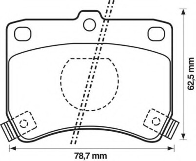 Фото автозапчасти колодки гальмівні передні Mazda 121, 323; Kia Pride FDB597 Bendix 572100B