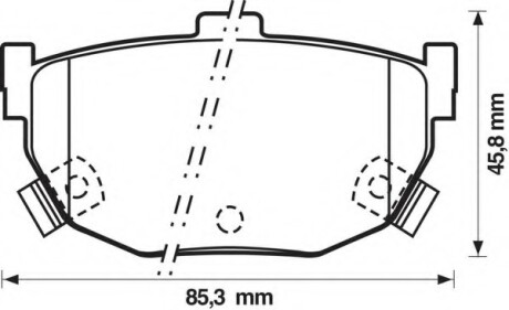 Фото автозапчастини колодки гальмівні задні Hyundai Elantra; Kia Cerato; Nissan Maxima; Chevrolet Cruze FDB638 Bendix 572127B