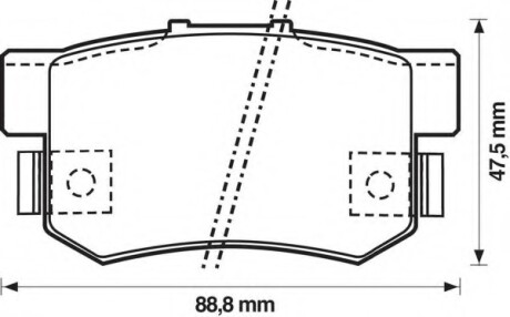 Фото автозапчасти колодки гальмівні задні Honda Accord, Civic, Legend, CR-V, FR-V; Suzuki Kizashi FDB1679 Bendix 572138B (фото 1)