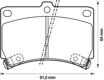 Фото автозапчастини колодки гальмівні передні Mazda 121, 323, Demio, MX-3; Kia Rio FDB715 Bendix 572145B