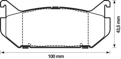 Фото автозапчасти колодки гальмівні задні Ford Probe; Mazda 626, MX-6, Xedos 6 FDB869 Bendix 572161B