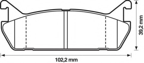 Фото автозапчасти колодки гальмівні задні Mazda 323, MX-5; Suzuki Baleno; Daihatsu Applause FDB654 Bendix 572163B