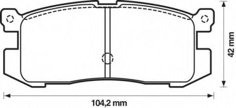 Фото автозапчастини колодки гальмівні задні Ford Probe, Mazda 626 FDB630 Bendix 572169B