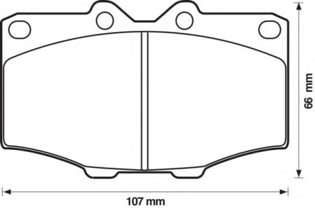 Фото автозапчасти колодки гальмівні передні Toyota Land Cruiser, Hilux, 4Runner FDB288 Bendix 572178B