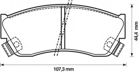 Фото автозапчастини колодки гальмівні передні Honda Civic; Subaru Justy; Suzuki Swift, Alto FDB588 Bendix 572179B