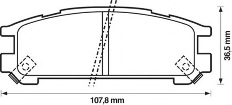 Фото автозапчасти колодки гальмівні задні Subaru Impreza, Legacy, Outback, SVX FDB790 Bendix 572197B