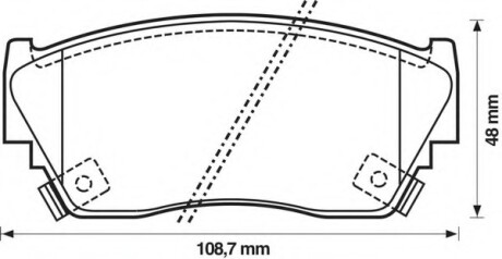 Фото автозапчасти колодки гальмівні передні Nissan Sunny, 100NX FDB763 Bendix 572210B