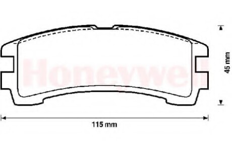 Фото автозапчастини колодки гальмівні задні Nissan Pathfinder, Terrano Terrano II; Ford Maverick FDB1029 Bendix 572234B