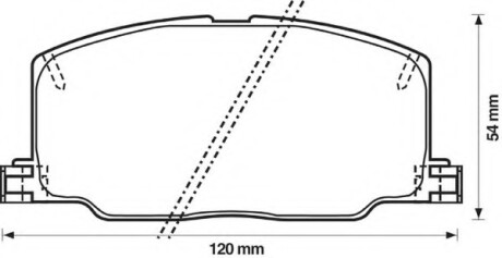 Фото автозапчастини колодки гальмівні передні Toyota Camry, Corolla, Carina, Carina II, Celica FDB602 Bendix 572256B