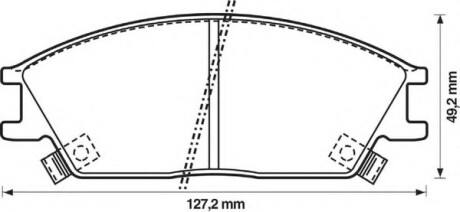 Фото автозапчасти колодки гальмівні передні Honda Accord; Hyundai Accent, Getz, Lantra, Scoupe FDB4076 FDB435 Bendix 572269B