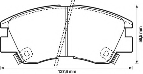 Фото автозапчастини колодки гальмівні передні Mitsubishi L200, L300, Pajero FDB556 Bendix 572281B