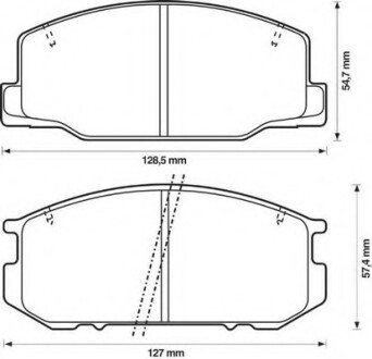 Фото автозапчасти колодки гальмівні передні Toyota Previa, Celica FDB932 Bendix 572305B