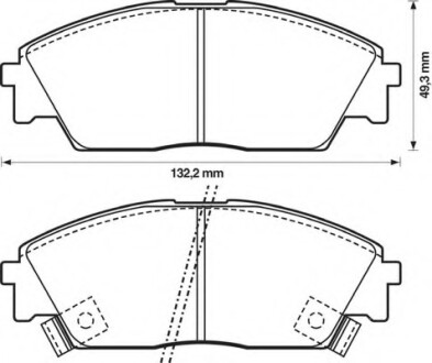 Фото автозапчастини колодки гальмівні передні Honda Accord, Civic, CR-X, Prelude FDB598 Bendix 572330B