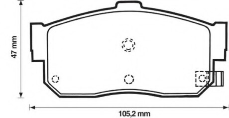 Фото автозапчасти колодки гальмівні задні Nissan 100 NX, Almera, Maxima, Primera, Sunny 1995-- FDB796 FDB1104 Bendix 572376B