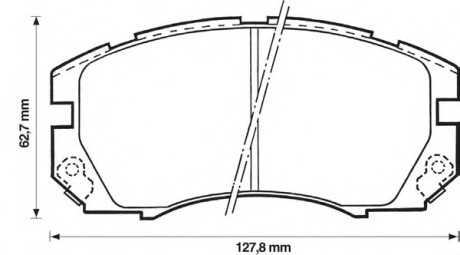 Фото автозапчасти колодки гальмівні передні Subaru Forester, Impreza, Legacy, Outback FDB948 Bendix 572377B