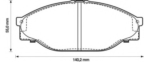 Фото автозапчасти колодки гальмівні передні Toyota Hilux, HiAce FVR949 Bendix 572378B