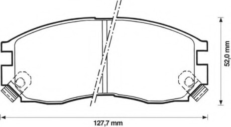 Фото автозапчастини колодки гальмівні передні Mitsubishi Lancer, Galant, Colt, Space Wagon; Chrysler Sebring FDB764 Bendix 572381B