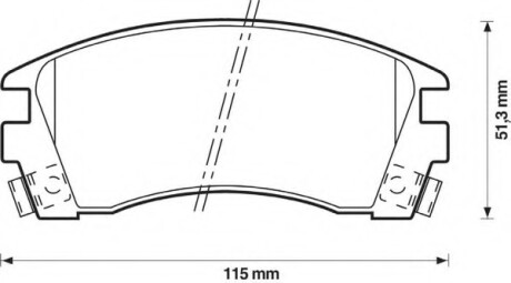 Фото автозапчастини колодки гальмівні передні Nissan Sunny Y10 FDB940 Bendix 572397B