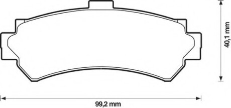 Фото автозапчасти колодки гальмівні задні Nissan Almera N15 1995-2000 FDB1454 Bendix 572398B (фото 1)