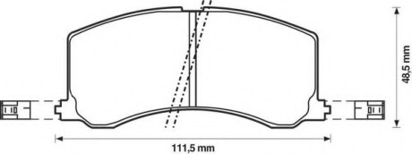 Фото автозапчасти колодки гальмівні передні Suzuki Alto, Baleno; Toyota Celica, Cressida FDB1100 Bendix 572399B