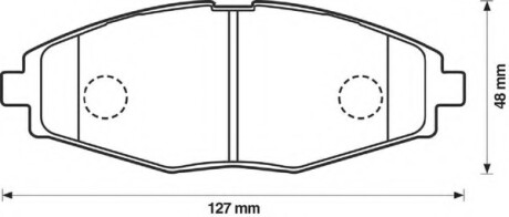 Фото автозапчасти колодки гальмівні передні Daewoo Lanos, Matiz; Chevrolet Camaro; Jeep Grand Cherokee FDB1337 Bendix 572402B (фото 1)