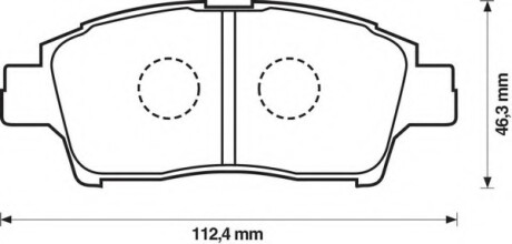 Фото автозапчастини колодки гальмівні передні Toyota Yaris, Echo FDB1368 Bendix 572404B