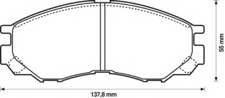 Фото автозапчастини колодки гальмівні передні Mitsubishi Galant, Eclipse, Delica, L200, L300, L400 FDB1422 Bendix 572419B