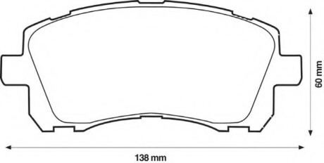 Фото автозапчасти колодки гальмівні передні Subaru Forester, Impeza, Legacy, Outback FDB1327 Bendix 572423B