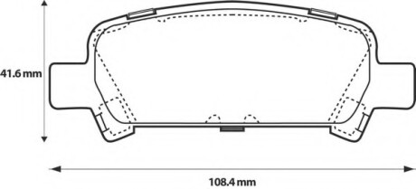 Фото автозапчасти колодки гальмівні задні Subaru Forester, Legacy, Impreza, Outback FDB1333 Bendix 572424B