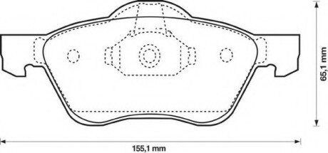 Фото автозапчасти колодки гальмівні передні Nissan Primera FDB1674 Bendix 572431B