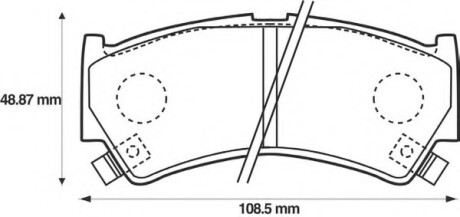 Фото автозапчастини колодки гальмівні передні Suzuki Alto, Baleno FDB1551 Bendix 572433B