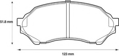 Фото автозапчасти колодки гальмівні передні Mazda 323 FDB1455 Bendix 572437B