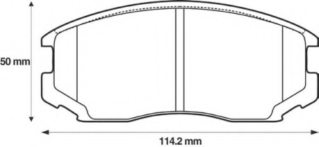 Фото автозапчасти колодки гальмівні передні Mitsubishi Colt, Lancer; Daihatsu Terios FDB759 Bendix 572441B