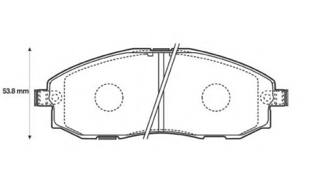 Фото автозапчастини колодки гальмівні передні Hyundai H-1, H100, Porter FVR1498 Bendix 572442B