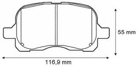 Фото автозапчастини колодки гальмівні передні Toyota Corolla E110 FDB1458 Bendix 572468B