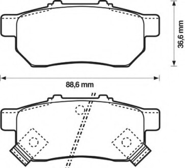 Фото автозапчастини колодки гальмівні задні Honda City, Civic, CR-X, Jazz FDB778 Bendix 572473B