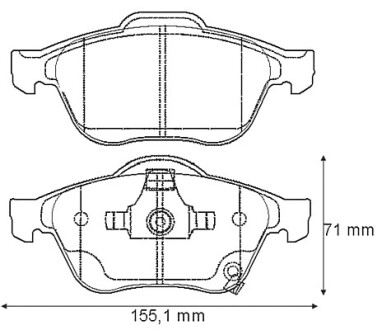 Фото автозапчастини колодки гальмівні передні Toyota Avensis FDB1447 Bendix 572481B