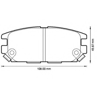 Фото автозапчасти колодки гальмівні задні Mitsubishi Lancer, Space Wagon FDB1507 Bendix 572493B