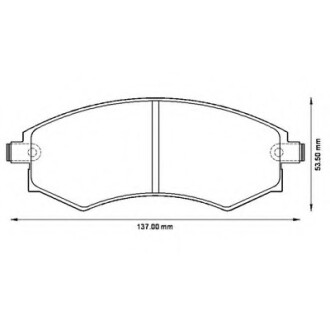 Фото автозапчастини колодки гальмівні передні SSangYong Korando; Hyundai Sonata, Elantra; Kia Magentis FDB1737 Bendix 572496B