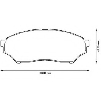 Фото автозапчасти колодки гальмівні передні Mitsubishi Pajero Sport, Pajero Junior, Pajero Pinin FDB1596 Bendix 572499B