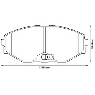 Фото автозапчасти колодки гальмівні передні Nissan Maxima FDB1682 Bendix 572506B