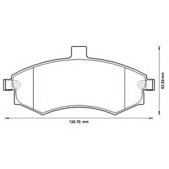 Фото автозапчастини колодки гальмівні передні Hyundai Elantra, Matrix; Kia Cerato FDB1840 Bendix 572513B