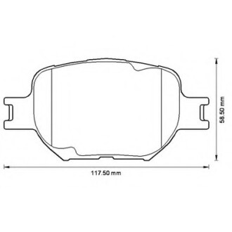 Фото автозапчасти колодки гальмівні передні Toyota Corolla, Corolla Verso, Matrix, Celica FDB1528 Bendix 572517B