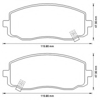 Фото автозапчастини колодки гальмівні передні Hyundai i10; Kia Picanto FDB1783 Bendix 572526B